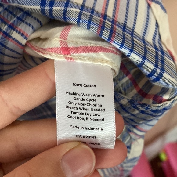 Talbots plaid top - Picture 4 of 5